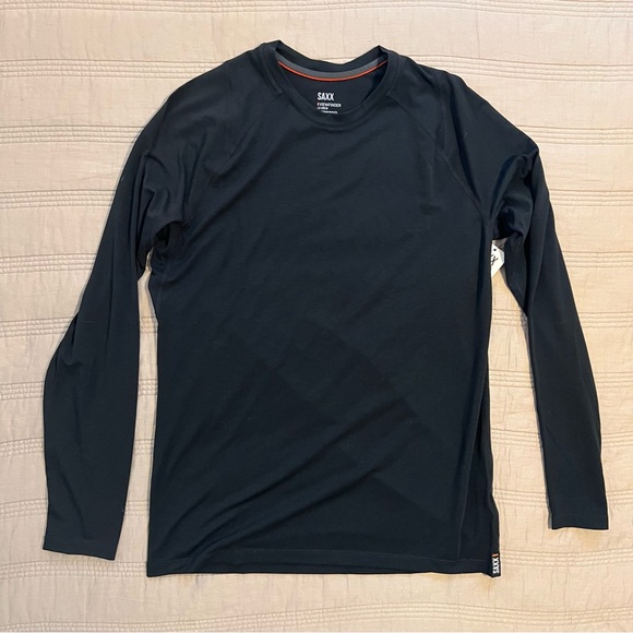 SAXX Men's Midnight Black Long Sleeve Tee - Picture 1 of 6